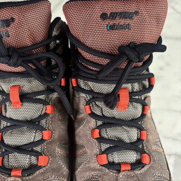 Hi-Tec Altitude Lite I WP Jr Leather Hiking Boots Boy Brown Orange Size 6 - Picture 6 of 11